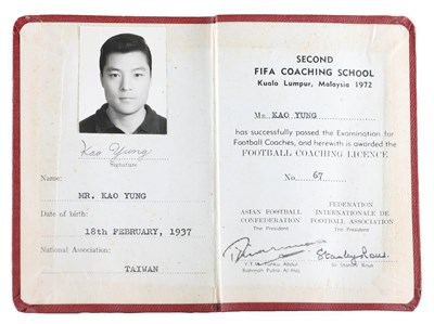 FIFA coaching school國外教練演習參訓證明